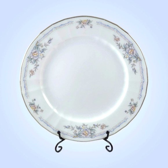 Vintage Noritake Bread Butter Plate 2 Set Smithfield Floral Japan Fluted 80s 7" - Picture 2 of 3